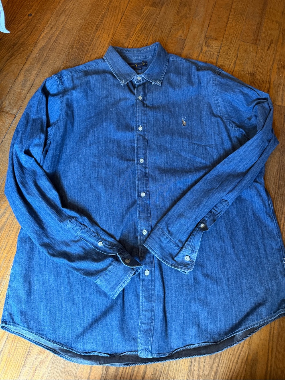 Ralph Lauren Blue Denim Button-Down Shirt